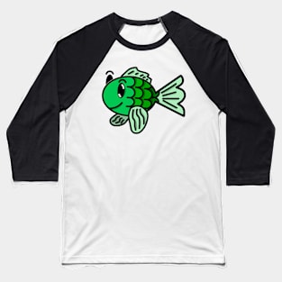 Green Fish Baseball T-Shirt